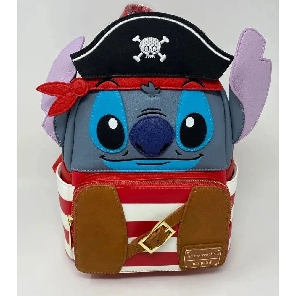 New Loungefly Disney Cruise Line DCL Disney Wish Pirate Stitch Backpack Sealed